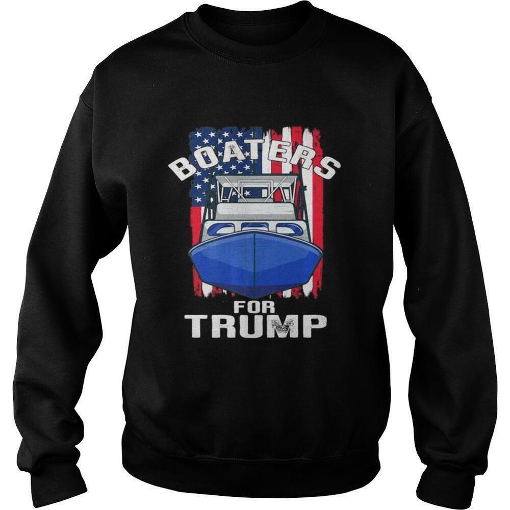 Boaters For Trump 2020 American Flag Patriotic Boat Parade Premium Sweatshirt